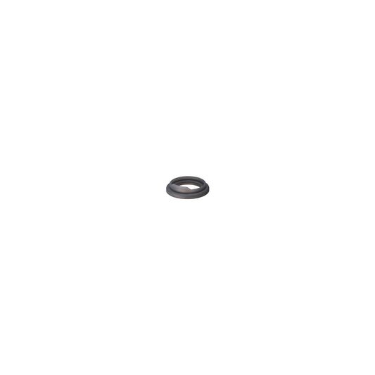 Black rubber gasket on a white background